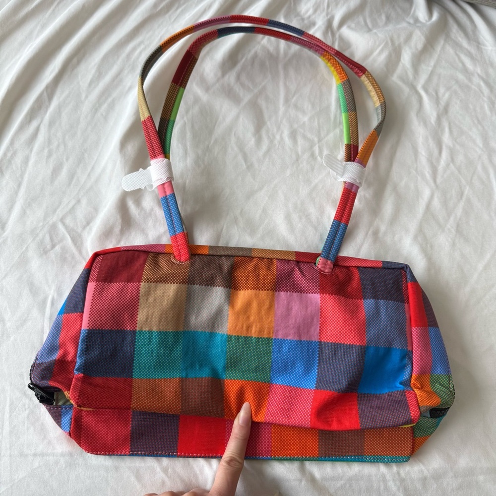 Baggu x urban outfitters madras bowler bag new with tags NWT - Picture 2 of 4